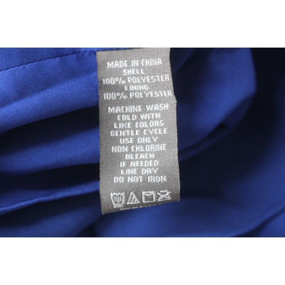 Vince Camuto Blue Satin Tiered Sleeveless Shift Dress Plus Size 24W - Picture 6 of 6